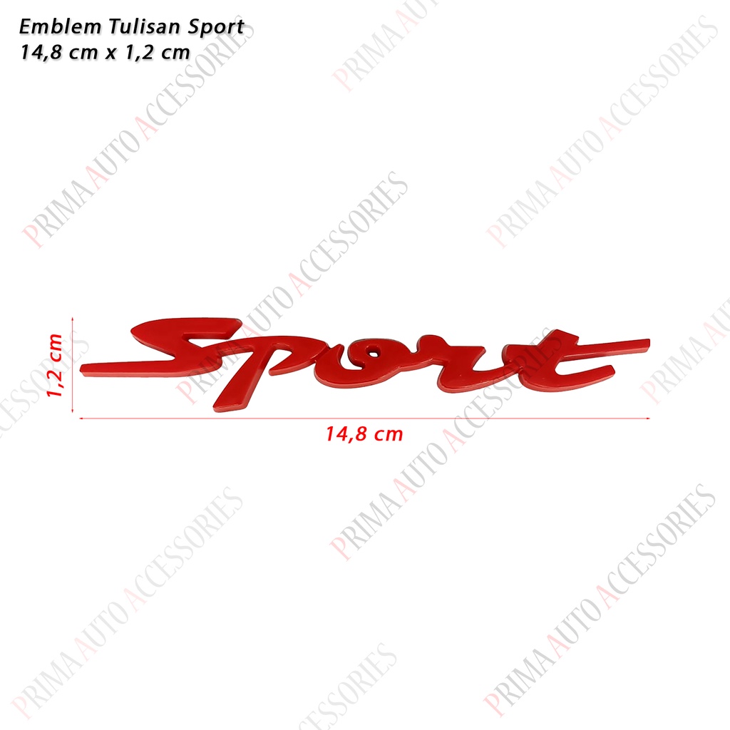 Emblem Mobil (Tulisan) SPORT 14,8 cm