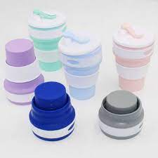 SerbaGrosirMurah CTL Cup Traveling Lipat Collapsible Silicone Foldable gelas 350ML silikon