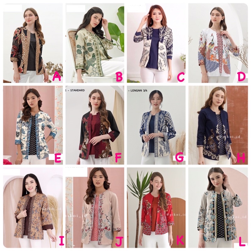 Baju batik wanita / batik jumbo / batik big size / atasan batik murah / batik kantor plus size 242