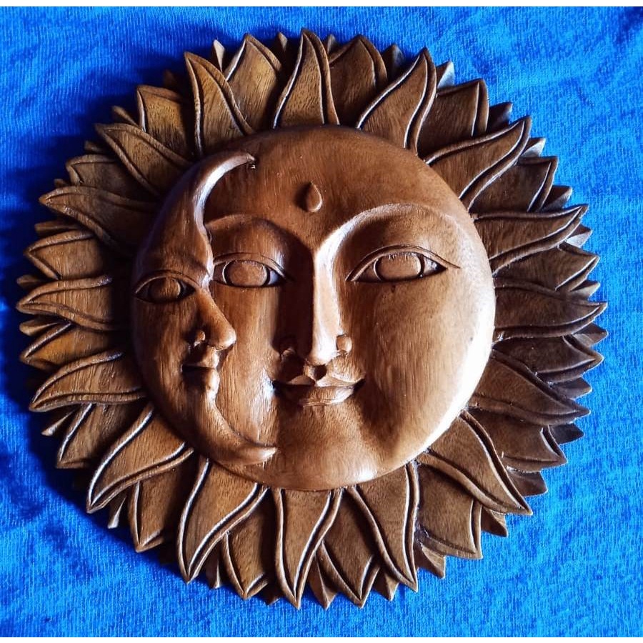 Kerajinan Ukiran kayu panil Bali 20cm 25cm Hiasan dekorasi dinding bali handmade