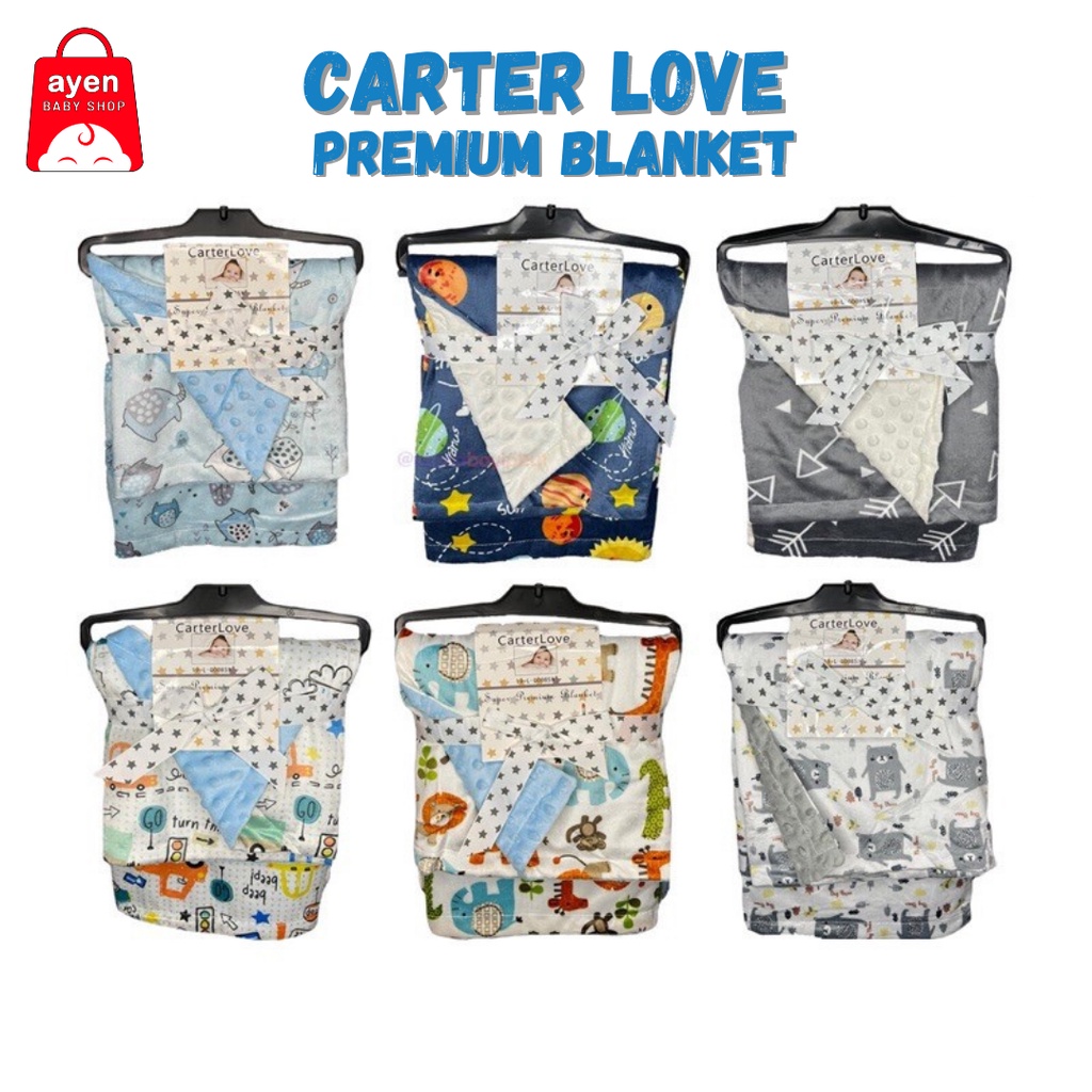 Selimut Bayi Carterlove Premium Blanket BUBBLE Double Fleece Tanpa Topi