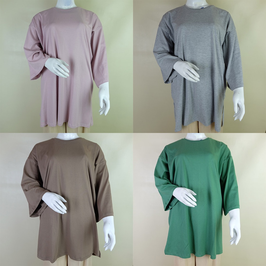 Kaos oversized menyusui bahan combed 24s bukaan samping kanan kiri  baju busui bahan adem kekinian