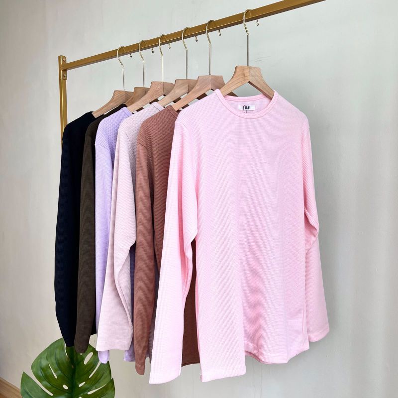 Kaos Waffle Uniqlo Lengan Panjang