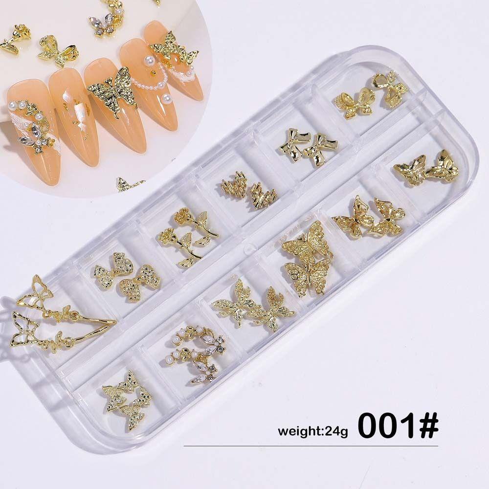 Mxbeauty Bow Nail Art Dekorasi Mewah Fashion Ikatan Simpul Manikur Aksesoris Alloy 3D Nail Jewelry