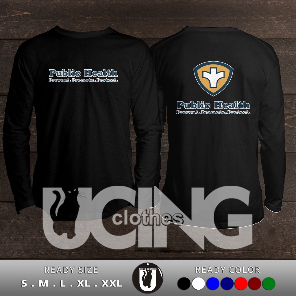 Kaos Baju Public Health Kesehatan Masyarakat Kesmas Lengan Panjang Kaos Kesehatan