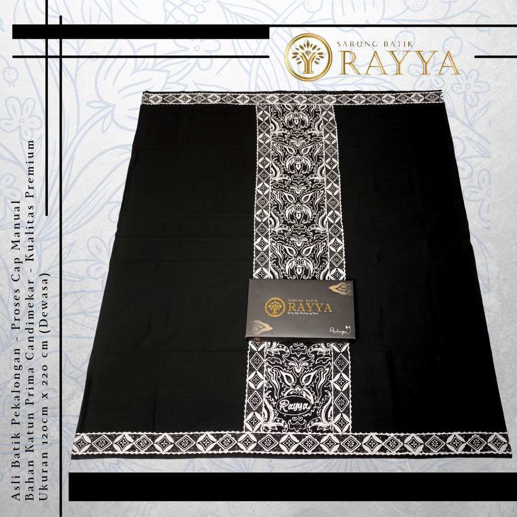 Sarung polos warna hitam putih / batik VELDANAVA HITAM POLOS / sarung batik polos