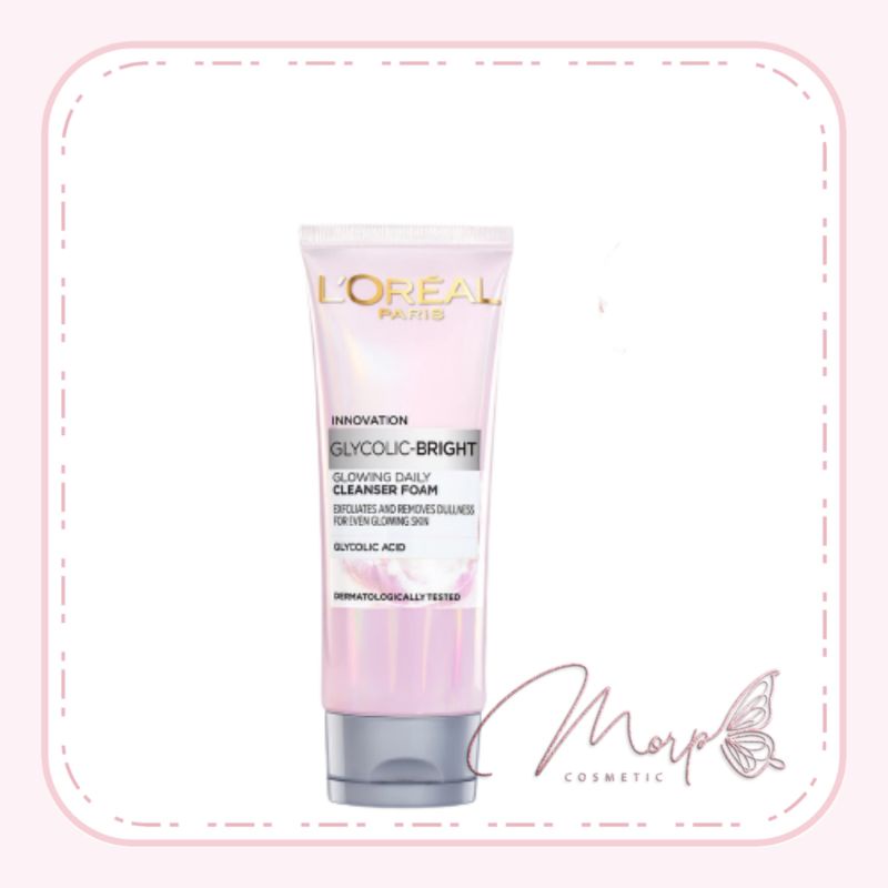 Loreal Paris Glycolic Bright Glowing Daily Cleanser Foam 50ml / 100ml