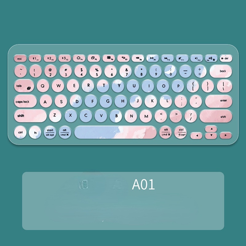 Cover Pelindung Keyboard Motif Kartun Untuk Logitech K380 K480