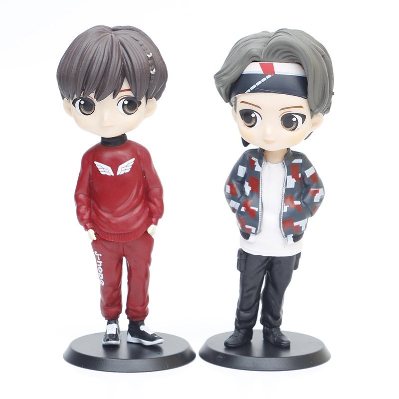 Posket Bangtan Boys - 15CM KPOP Star PVC Angka Model Bangtan Figure Lucu Untuk Cowok Boneka Hadiah Anak Perempuan