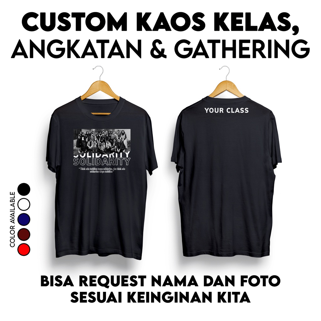 Jual Kaos Kelasan Angkatan Alumni Sekolah SD SMP SMA SMK Custom / Baju