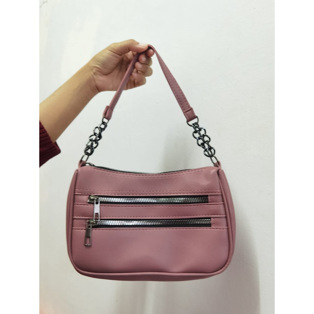 A-ZAHRA 443 TAS BAHU PANJANG POLOS / TAS SLINGBAG WANITA POLOS / TAS SLEMPANG 2 TALI