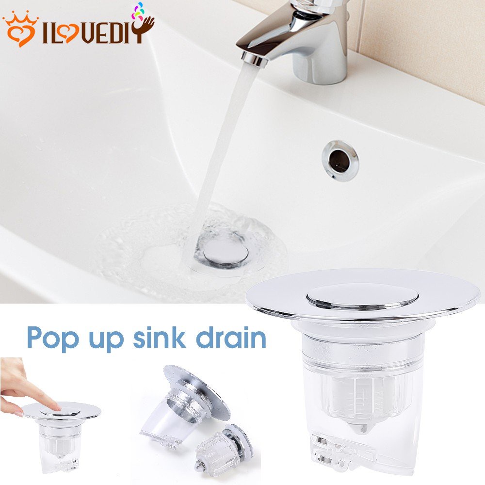 Anti Bau Floor Drain Filter Bak Mandi Rambut Bulu Trapper Wastafel Sisa Saringan Wastafel Bounce Core Anti Sumbat Pipa Drain Stopper Untuk Dapur Kamar Mandi Toilet