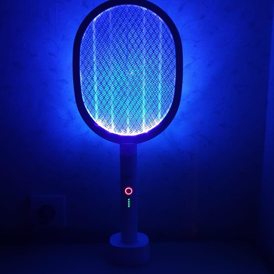 Baru Viral Premium Product Luby L-3852 Raket Nyamuk 6 Lampu Led Violet Desktop Charger / Perangkap N