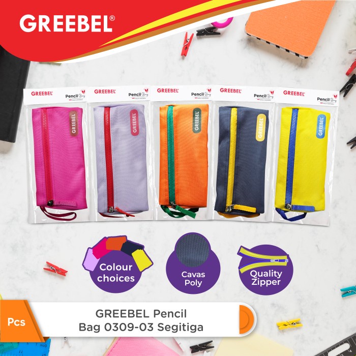 

Tempat Pensil Greebel Pencil Bag 0309-03 Segitiga