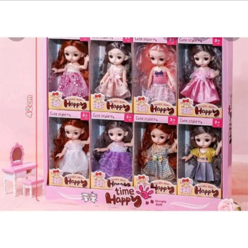 17cm/30cm boneka kecil murah original boneka lucu lembut new boneka gemoy kaki tangan bisa ditekuk Dress Clothes Full Set mainan anak perempuan