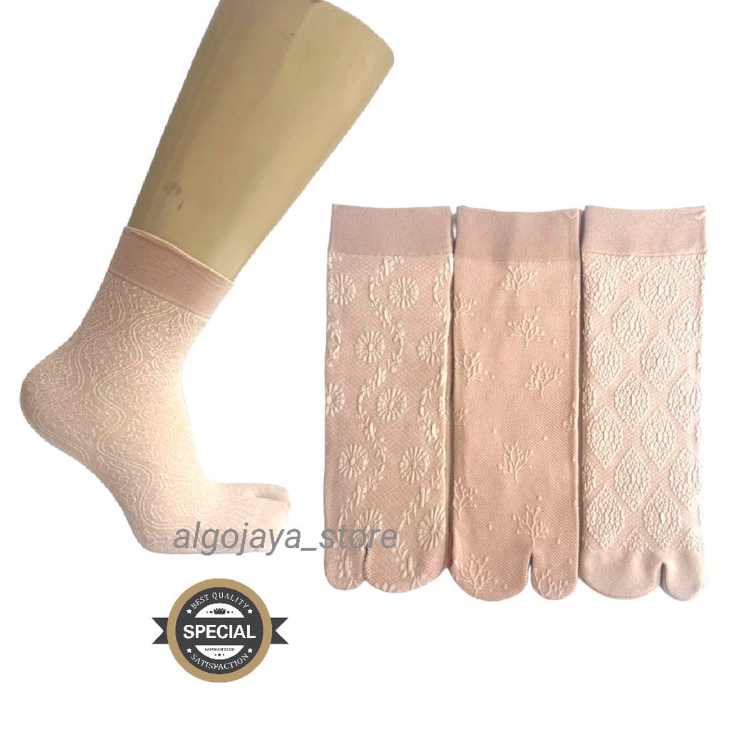 kaos kaki wanita jempol muslimah 2 jari model terbaru korea