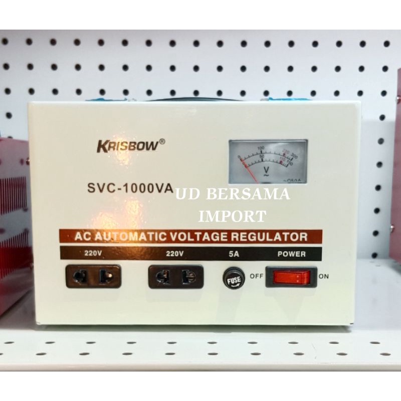 krisbow stabilizer elektronik analog 1 kva 1000va aurltomatic voltage