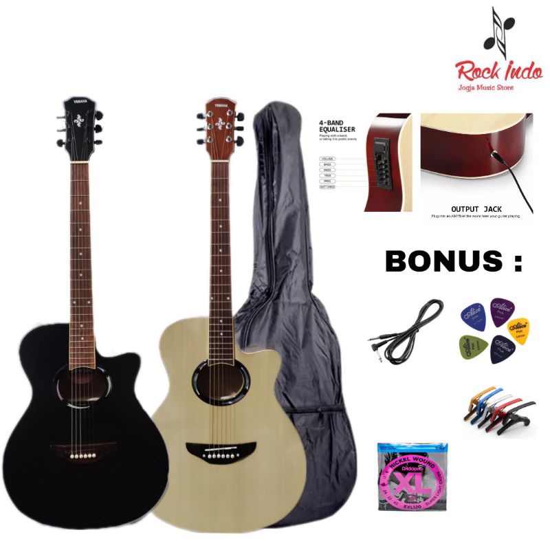 Gitar Akustik Elektrik Listrik Yamaha Apx Tanem Besi Full Bonus