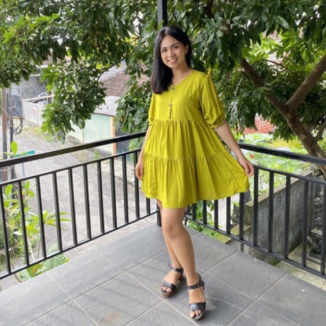 Aluna Dress Rampel Mini Rayon Busui Friendly