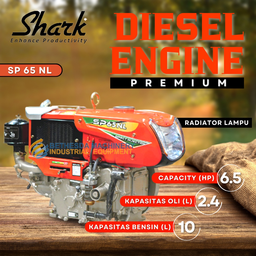 Mesin Serbaguna Penggerak 6.5 HP Diesel Engine SHARK SP65NL