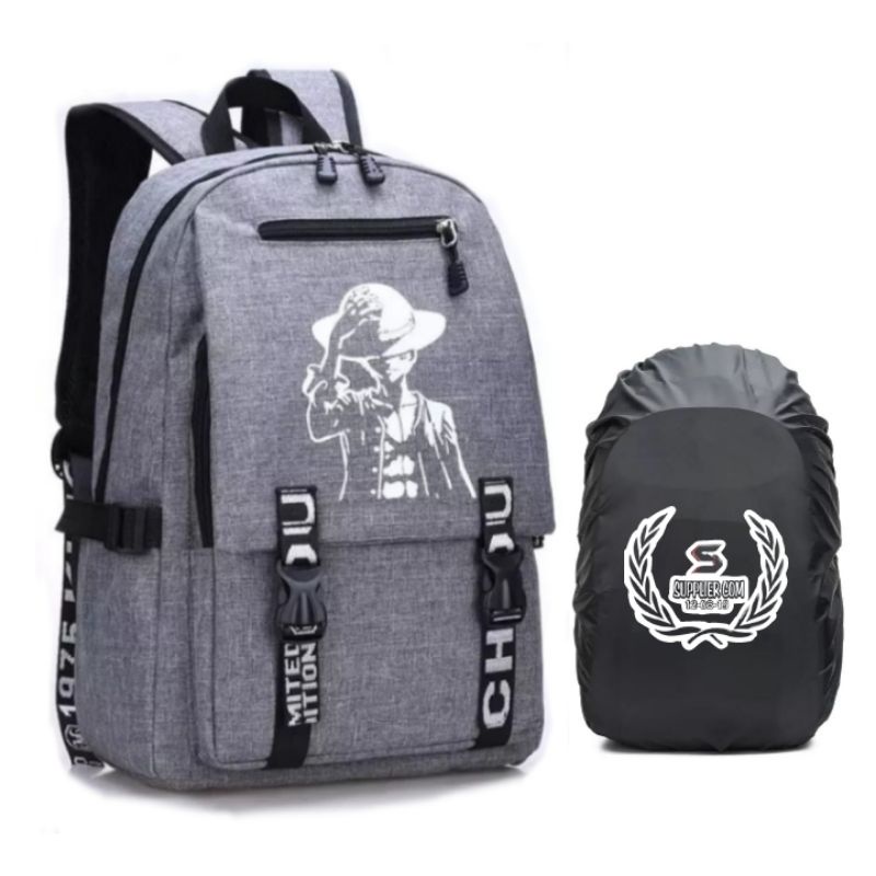 One Piece_Tas Sekolah Anak Laki Laki Sd Smp Sma Backpack Cewek Cowok Ransel Backpack Sekolah Kuliah Ker