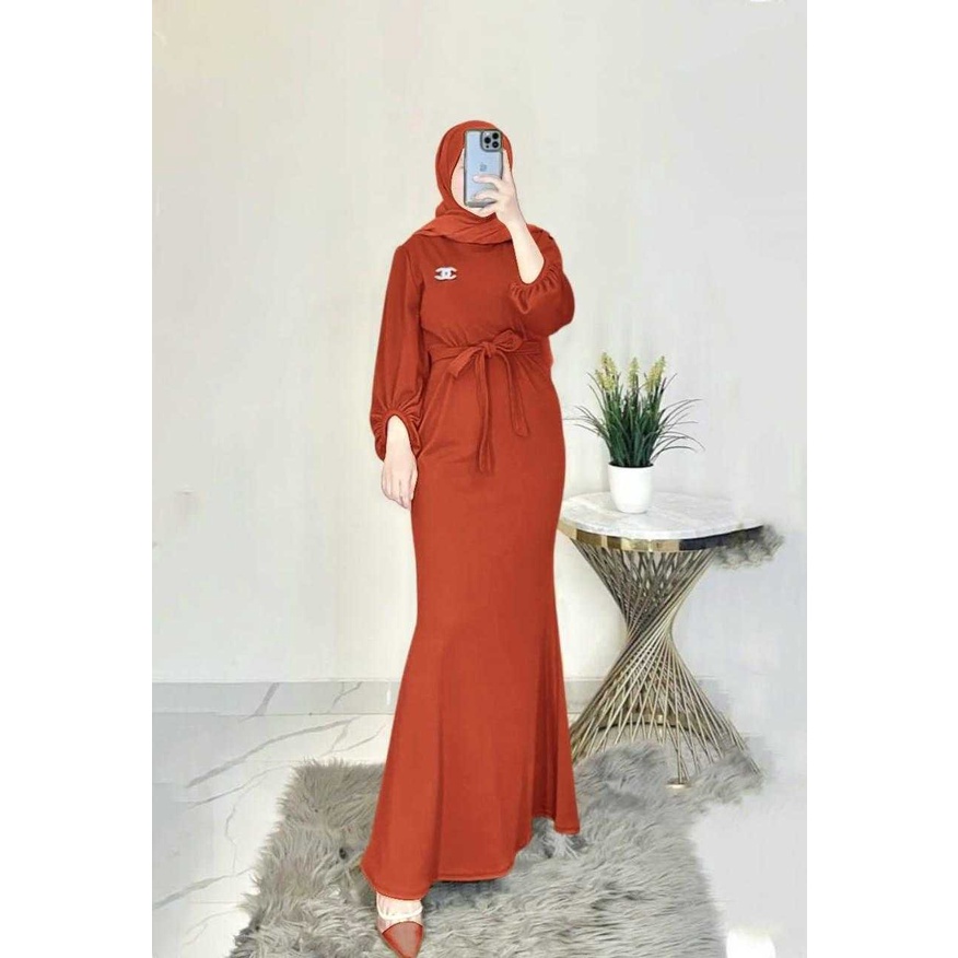 Baju Gamis Jumbo Model Duyung Wanita Muslimah Adem Mewah Elegan Pesta Kondangan Trandy Model Terabar