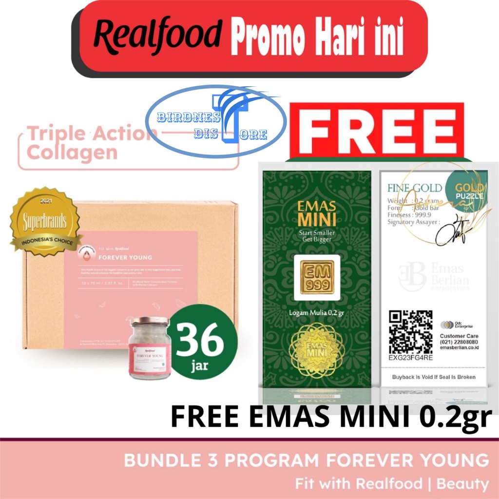 

Realfood Triple Bundle Forever Young Free Sesuai Promo Katalog ( Minuman sarang walet )