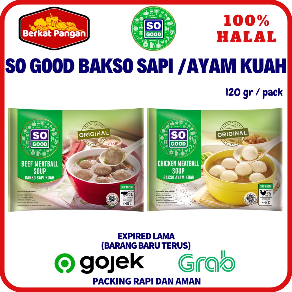 Jual So Good Bakso Sapi Kuah Bakso Ayam Kuah Original 120 Gr Shopee