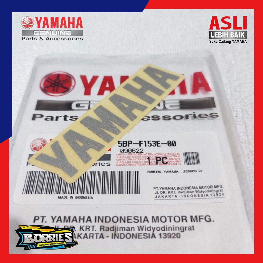 EMBLEM STIKER TOOLBOX RX KING SOUL VIXION SCORPIO ORIGINAL BARU YAMAHA 5BP-F153E-00