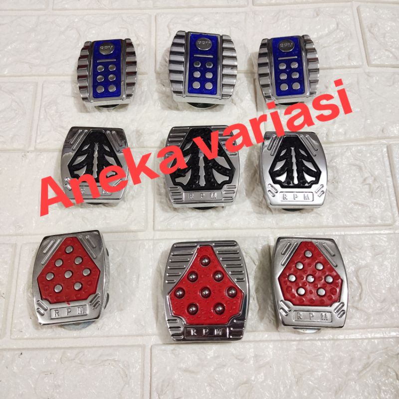 1 set pedal operan gigi + pedal rem besi anti slip universal