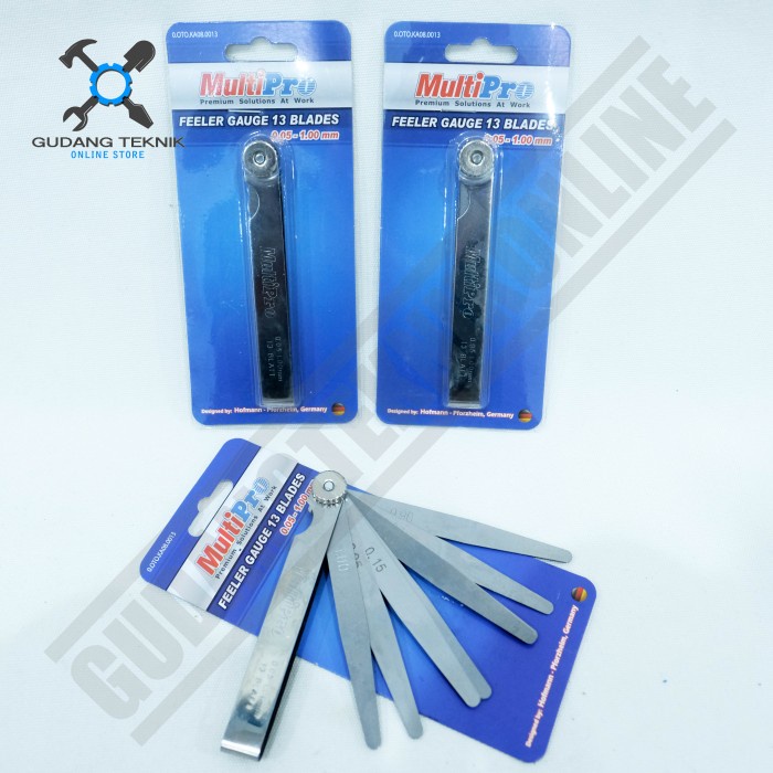 Feeler Gauge 13 Blades KA08 0013 MULTIPRO / Fuller Fuler Klep 13 Pcs Pisau 0.05-1.00mm KA08-0013 MULTIPRO