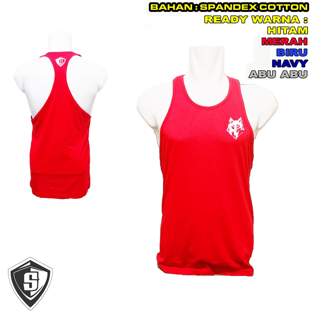 tangtop tali kecil Fitness Srigala Wolf