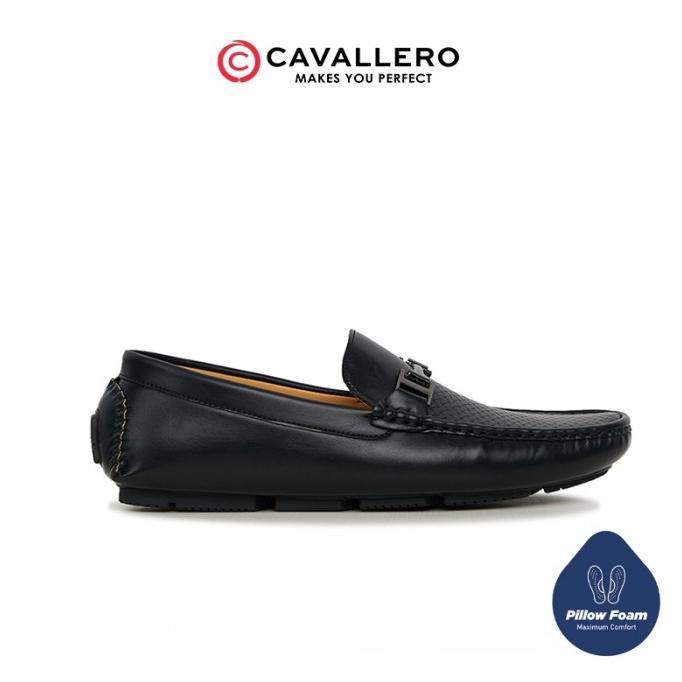 Sepatu Pria Casual Loafers Cavallero Marino 1 Hitam