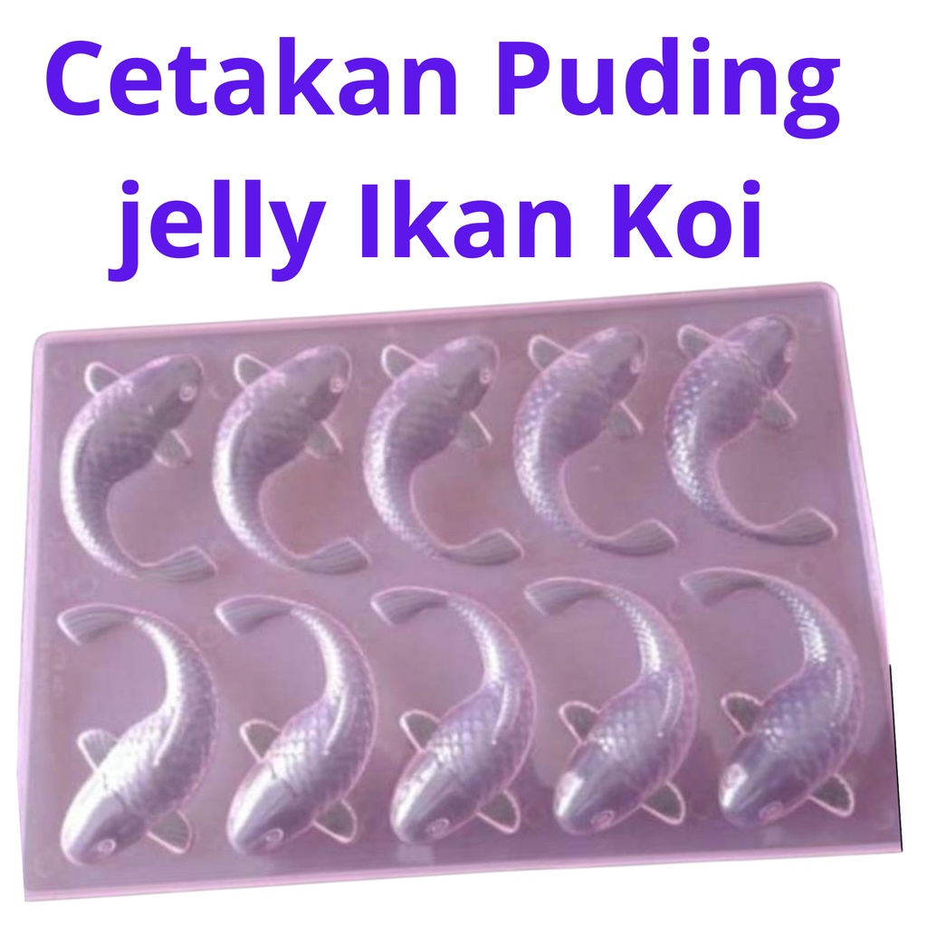 Cetakan Puding Agar Jelly Coklat  Bentuk Ikan Koi Kecil Cetakan Koi Kecil 851 Asvita