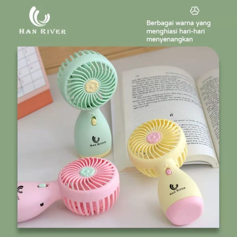 Han River kipas angin mini/Mini Portable Rechargeable Fan/Kipas Angin USB/Kipas Angin Charging