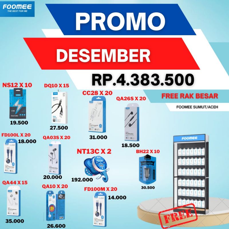 foomee paket reseller promo grosir desember hadiah rak foomee