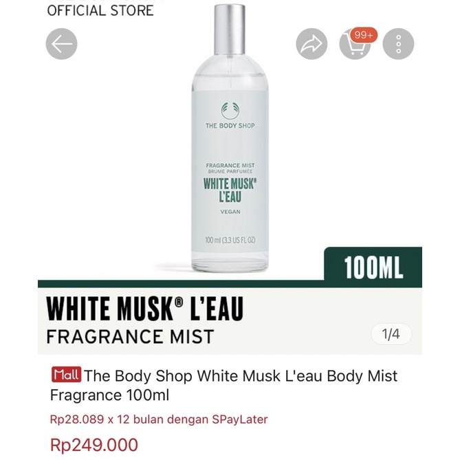 the body shop white musk vegan #thebodyshop