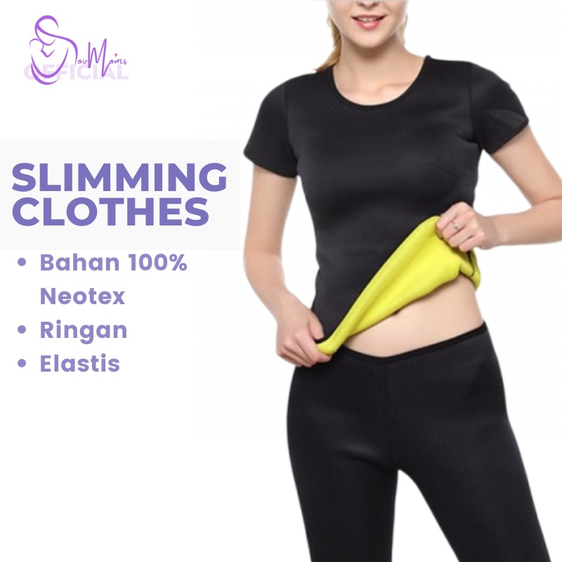 Kaos Olahraga Baju Pembakar Lemak Hot Shaper Cloth Baju Pelangsing Perut Kaos Senam