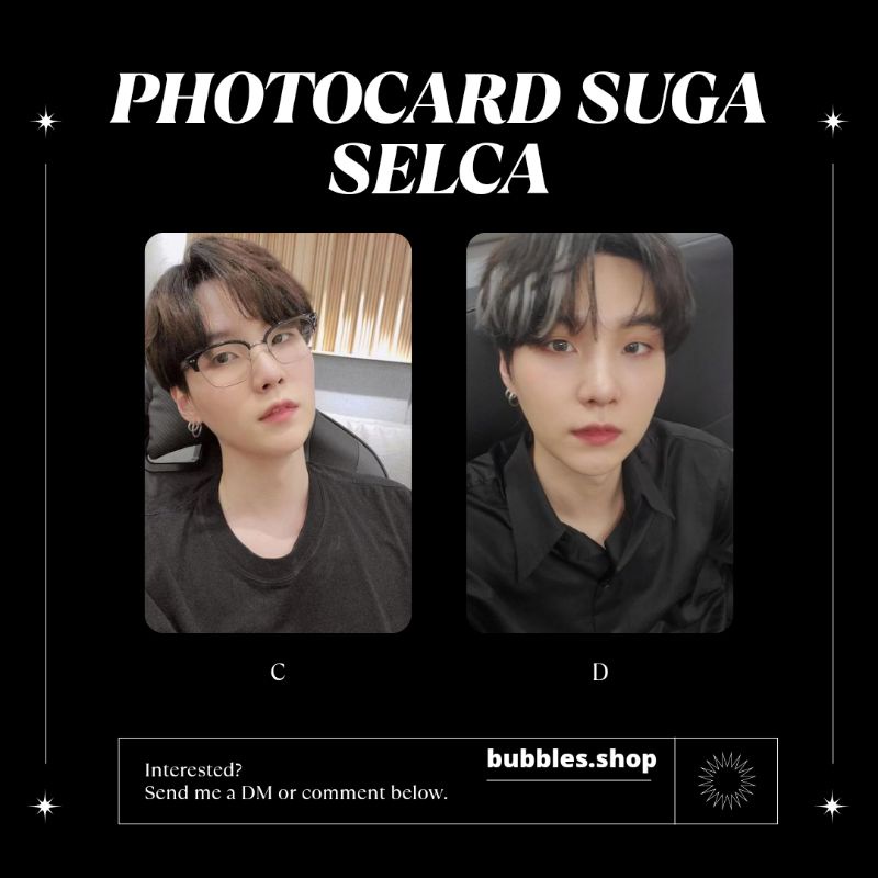 PHOTOCARD SUGA BTS SELCA