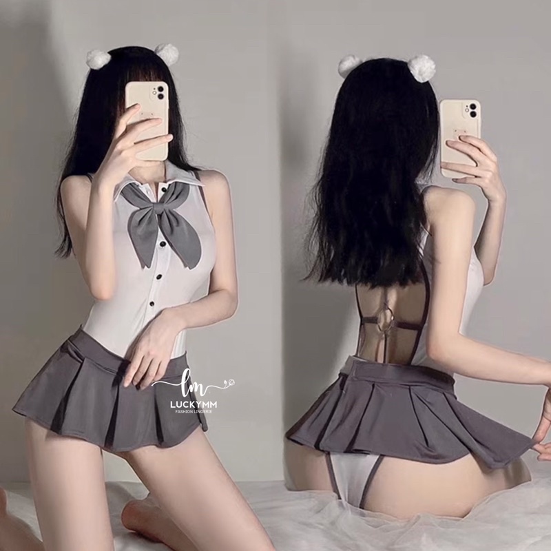 RB2 Sexy lingerie cosplay student baju sexy cosplay wanita / Costume student / Kostum Murid Wanita