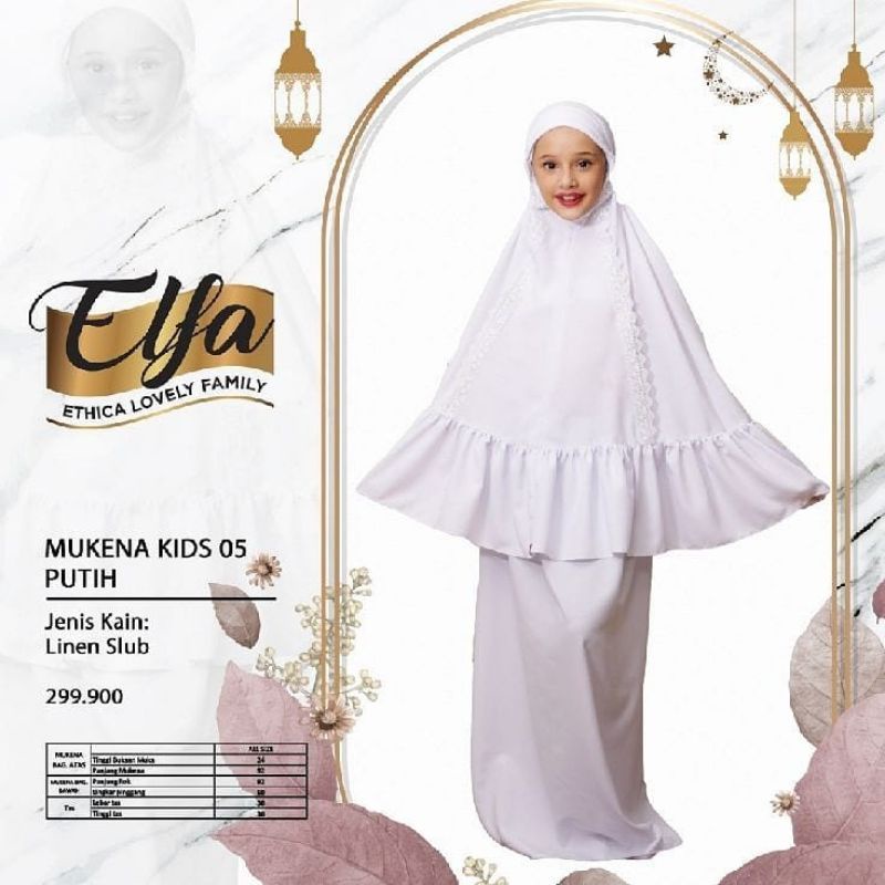 MUKENA ANAK ETHICA PUTIH