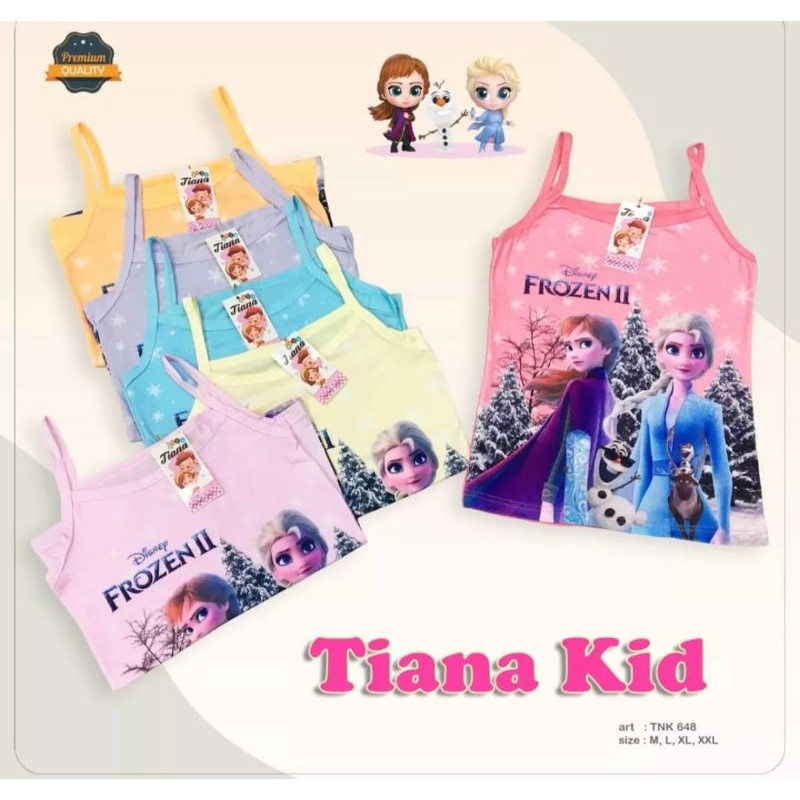 2 PCS singlet anak karakter tiana kids Tang Top Anak Karakter