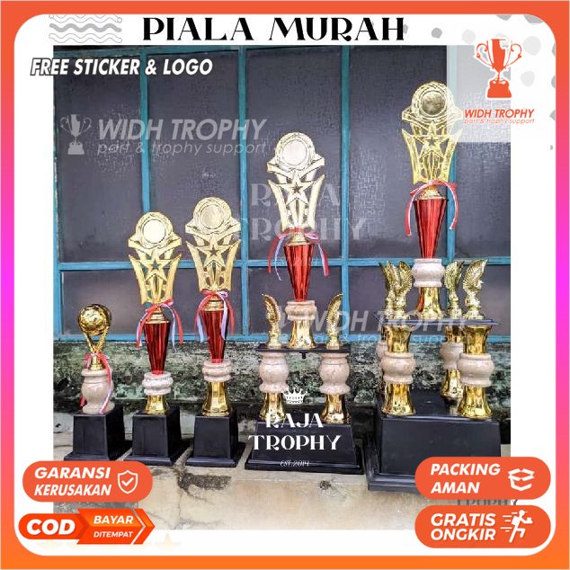 TROPHY PIALA PROMO  PAKET KAKI 4 FOURFEO TROFEO VOLI FUTSAL SEPAK BOLA