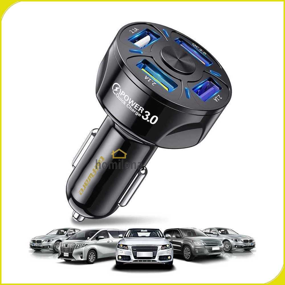 Taffware Car Charger Mobil USB 4 Port QC3.0 35W 7A - BK-358