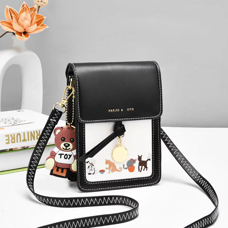 BJ62914 - BLACK/GREEN - TAS SLEMPANG DOMPET HP FREE GANTUNGAN WANITA FASHION IMPORT MODIS ELEGAN TERMURAH TERLARIS TERBARU BAGSTORE JAKARTA TAS BATAM ZC2914