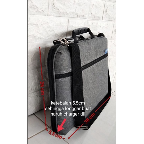 Tas Laptop 14&quot; Tali panjang. logo/merk Asus. Lenovo. Hp. Acer (water proof)