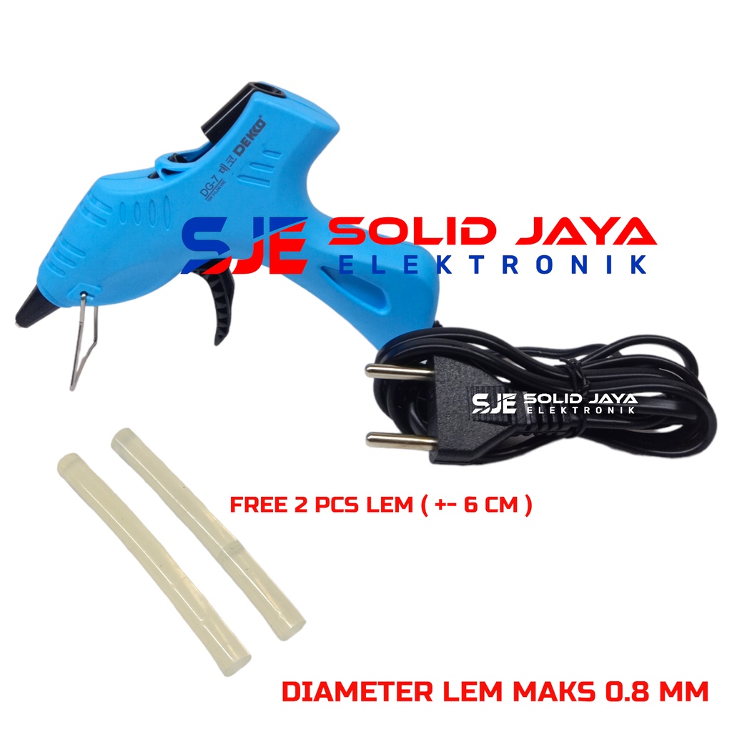 GLUE GUN DEKKO DG-7 15W TEMBAKAN LEM BAKAR DEKO DG7 DG 7 15WATT HOT MELT GLUE GUN 15 WATT LEM TEMBAK BAKAR ASLI ORI ORIGINAL