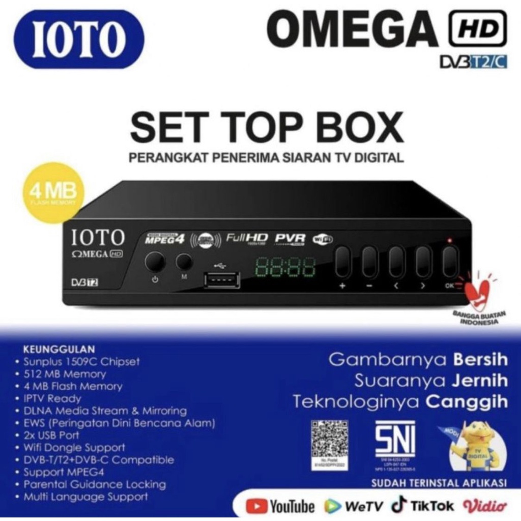 Stok Sedikit!!! Set Top Box Tv Digital DVB T2 HD EWS / set top box dvb t2 / set box tv digital / box tv digital / set top box tv tabung / stb dvb t2