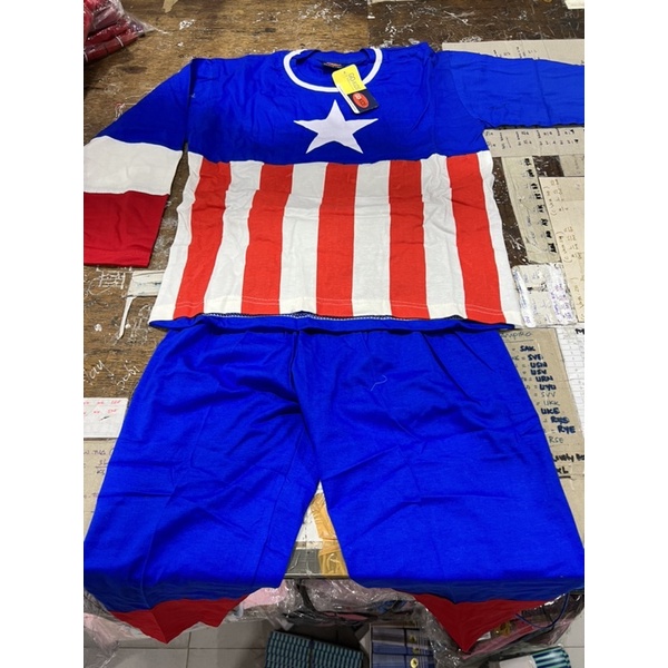 setelan celana anak kostum GO KIDS captain america