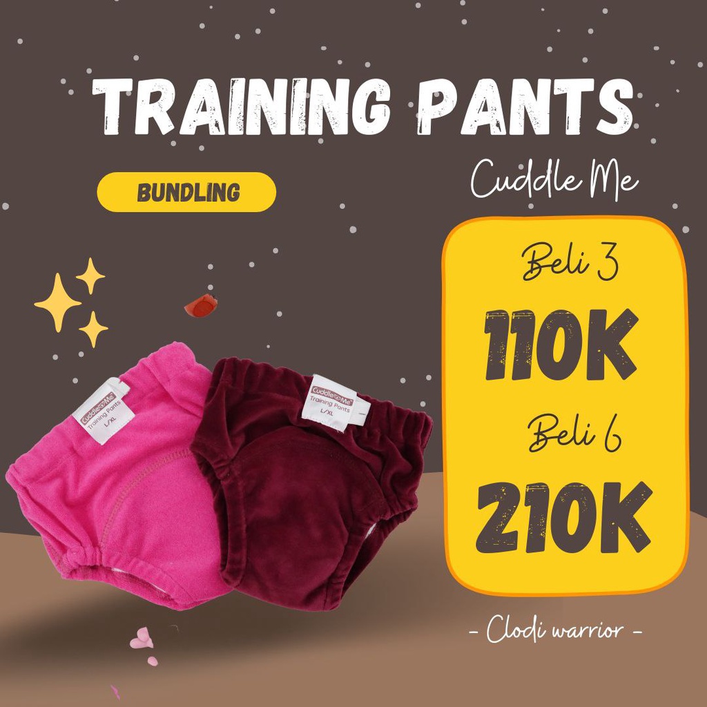 CUDDLE ME Adjustable Training Pants - Celana Anak Toilet Potty Training - celana lepas popok waterproof anti air